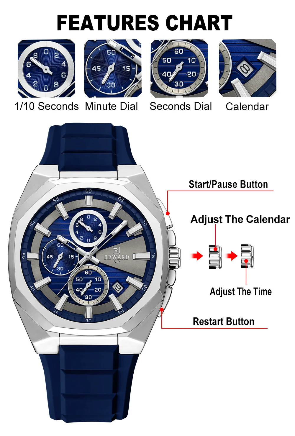 Reward VIP watch being worn with a casual outfit
