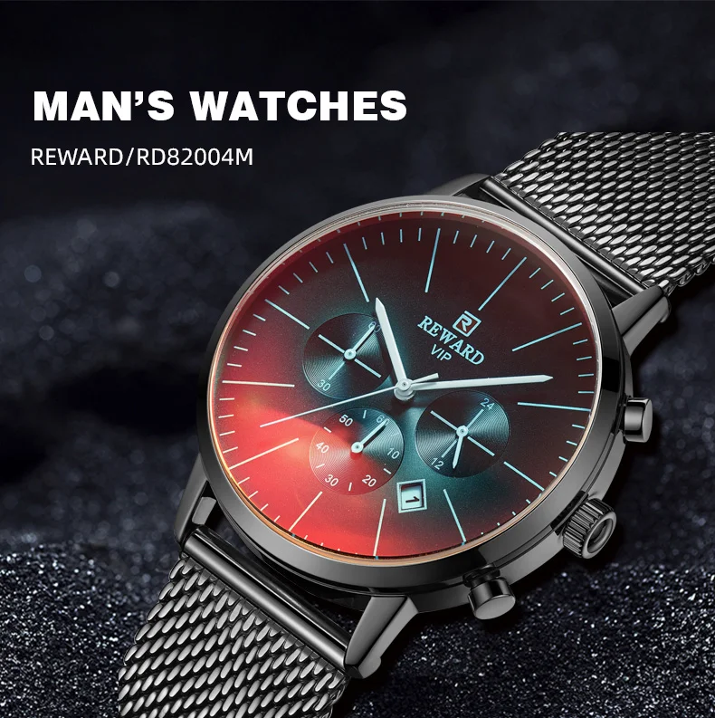 Reward RD82004M Men's Color-Changing Glass Chronograph Watch