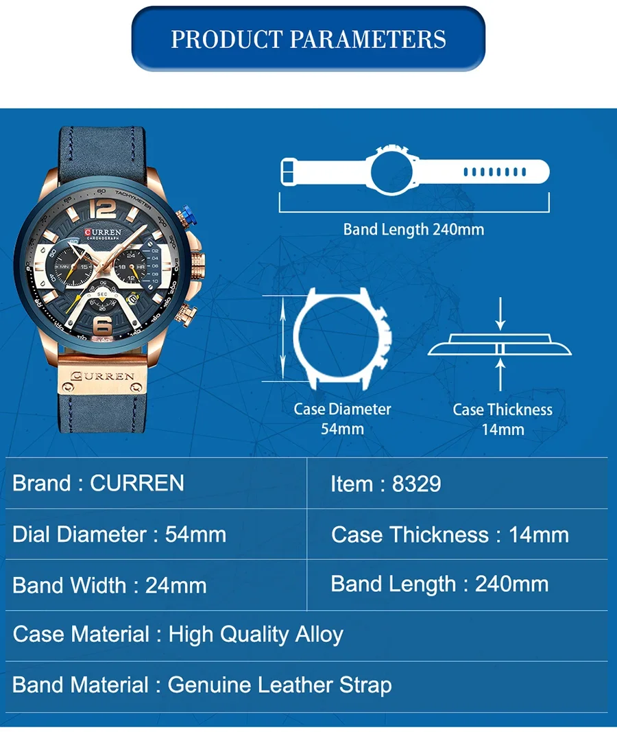 Curren 8329 watches in bulk packaging