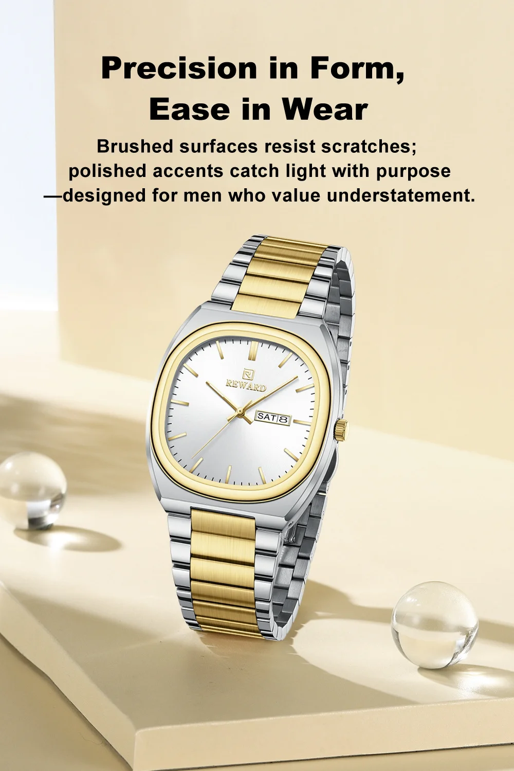 REWARD RD612826M Luxury Luminous Waterproof Men's Watch with Calendar