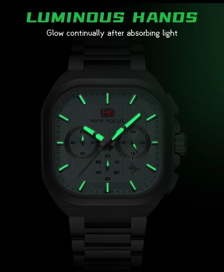 MF0622G watch glowing in low light
