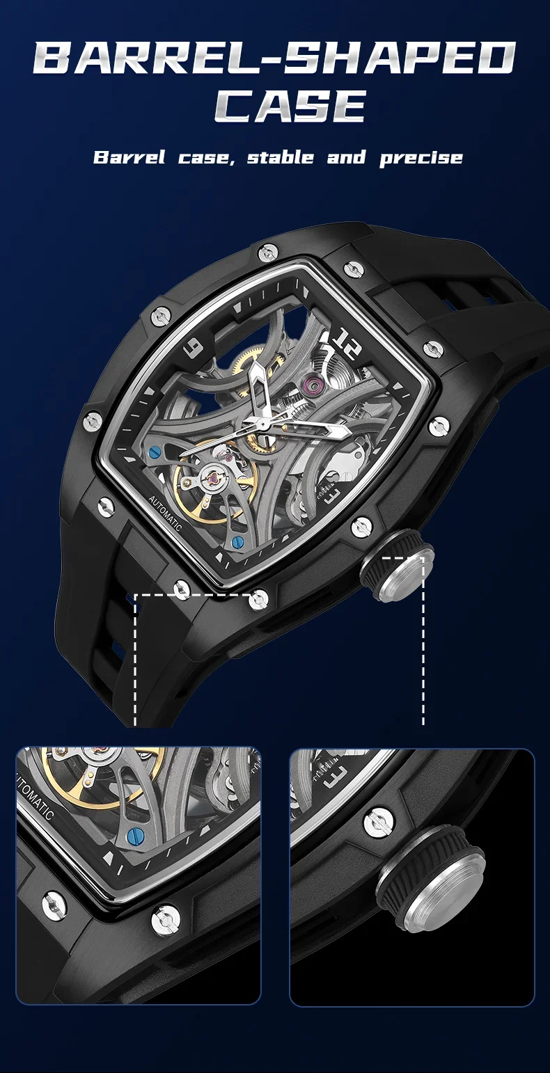 Factory Direct Megir 2245G Tonneau Automatic Mechanical Watch Ready to Ship Supplier