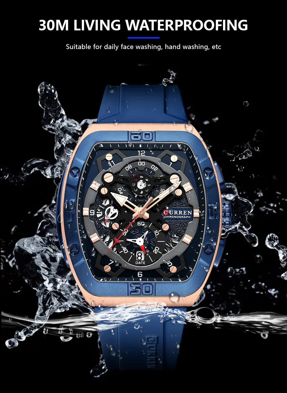 Curren 8443 Watch in Use