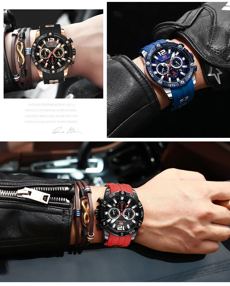 Factory Direct MINI FOCUS MF0349G Sport Quartz Men Watch Custom Logo RTS