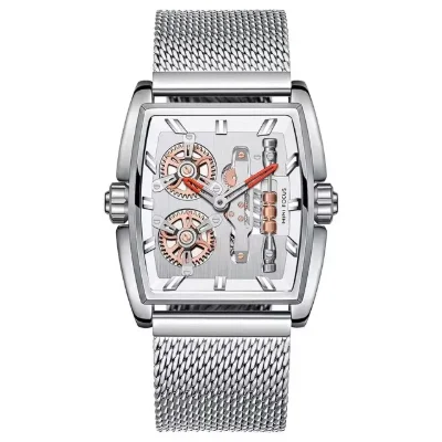 MINI FOCUS MF0322G Wholesale Steampunk Quartz Men's Watch – Ready to Ship Barrel Case Trendy Watches