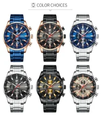 Curren 8351 Fashion Casual Men Quartz Chronograph Luxury Watches - 0 Image