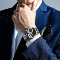 REWARD RD62002M Men's Luminous Auto Date Double Time Zone Watches - 2 Image
