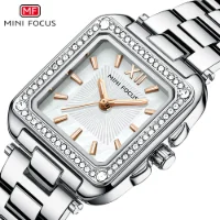 MINI FOCUS MF0619L Square Women's Mother of Pearl Rhinestone Watch - 3 Image