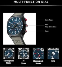 Factory Direct CURREN 8398 Men's Chronograph Leather Watch - Ready to Ship - 2 Image