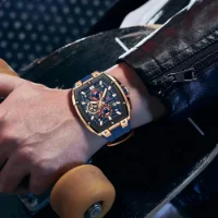 MINI FOCUS MF0602G Multilayer Skeleton Men's Watch Bulk Wholesale - 6 Image