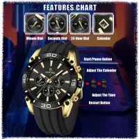 REWARD VIP Watch 3-Subdial Men's Chronograph Watches RD831105M - 5 Image