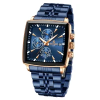 REWARD VIP RD81100M Multi-function Square Business Watch for Men - 0 Image