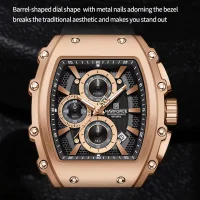 NAVIFORCE NF8070 3-Subdial Men's Sports Waterproof Quartz Watches - 6 Image