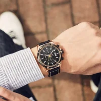 MF0175G MINI FOCUS Men's Fashion Quartz Watch | Leather Strap Date Chronograph Wholesale - 7 Image
