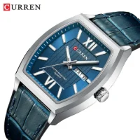 CURREN 8478 Men's Waterproof Watch: Roman Numeral Dial with Day-Date & Luminous - 2 Image