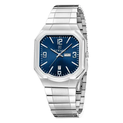 REWARD RD613377M Men's Large Square Waterproof Quartz Steel Watch