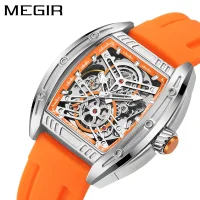 Megir 8601G Square Skeleton Automatic Mechanical Mens Watch Factory Direct - 2 Image