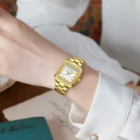 MINI FOCUS MF0619L Square Women's Mother of Pearl Rhinestone Watch - 6 Image