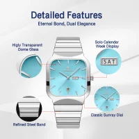 REWARD RD611264M Calendar Fashion Stainless Steel Strap Watches - 4 Image