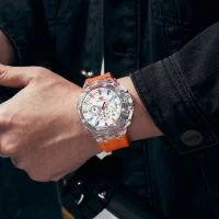 MINI FOCUS Original Octagonal Transparent Case Mens Watch MF0616G - 5 Image
