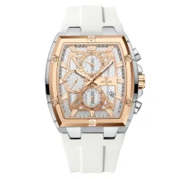 Reward RD832261M Fashion Tonneau Dial Men Watch Silicone Strap Luminous Hands - 0 Image