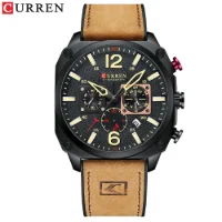 Factory Direct CURREN 8398 Men's Chronograph Leather Watch - Ready to Ship - 7 Image