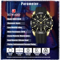 REWARD VIP Watch 3-Subdial Men's Chronograph Watches RD831105M - 6 Image