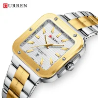Bulk Curren 8479 Square Quartz Men Watch Luminous Date Ready to Ship Factory Best Price - 3 Image