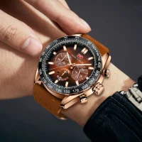 MINI FOCUS MF0403G Men's Casual Quartz Watch | 3-Dial Chronograph Watch Wholesale - 1 Image