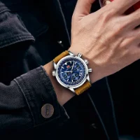Mini Focus MF0463G Leather Straps Fashion Men Multifunction Chronograph Watches - 6 Image