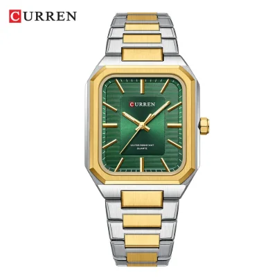 CURREN 8457 Wholesale Square Stainless Steel Quartz Men's Watch