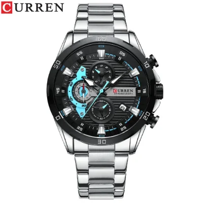 CURREN 8402 Factory Direct Multifunction Chronograph Waterproof Watch Dropshipping