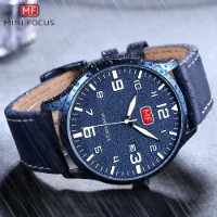 MINI FOCUS MF0158G Japan Movement Leather Quartz Men Watch Wholesale Supplier - 4 Image