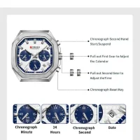 Curren 8459 Men's Watch Chronograph Classic Sport Luminous Watches - 2 Image