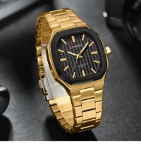 CURREN 8458 Men's Square Steel Band Quartz Watch Supplier - 7 Image