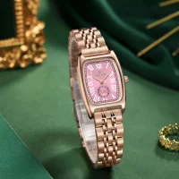 REWARD RD211510L Luxury Tonneau Square Case Women Quartz Watch Mineral Glass Steel Bracelet Classic Lady Watch OEM - 4 Image